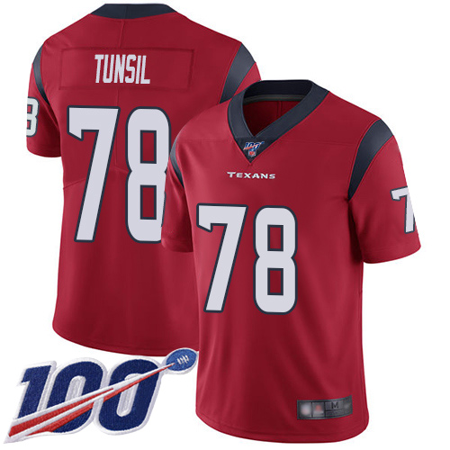 Houston Texans Limited Red Men Laremy Tunsil Alternate Jersey NFL Football 78 100th Season Vapor Untouchable